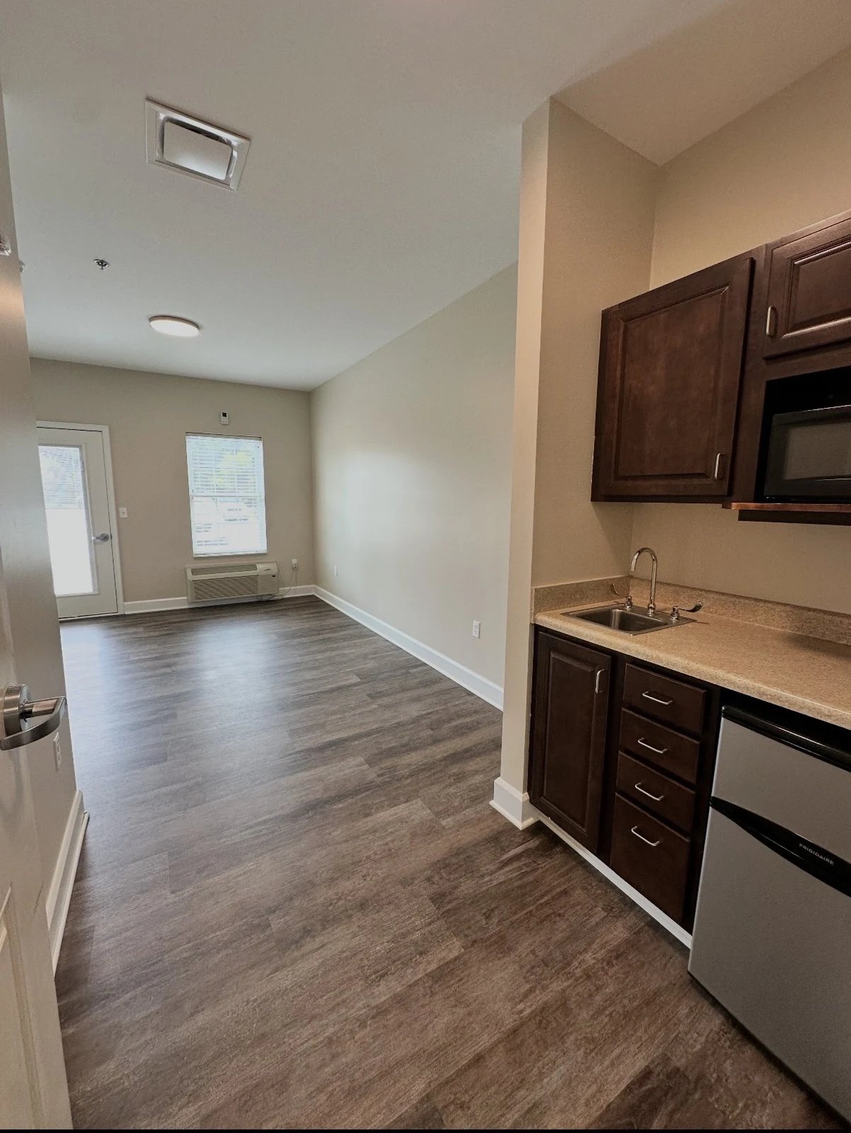 Adams Lane apartment with kitchenette and living space